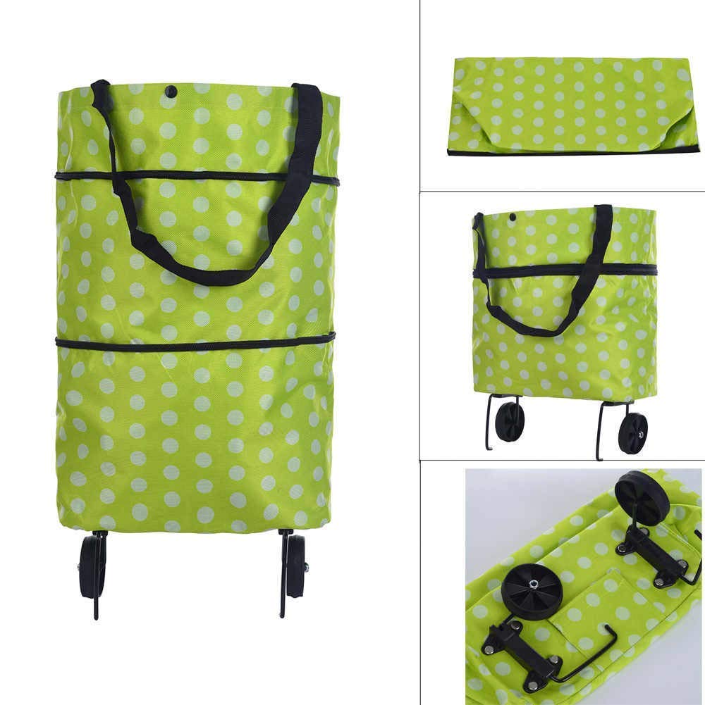 Shopping Trolley Bag Portable Oxford Foldable Tote Bag Shopping Cart  Collapsible Reusable Shopping Bags Wheels Rolling Organizer From Melome,  $35.9 | DHgate.Com